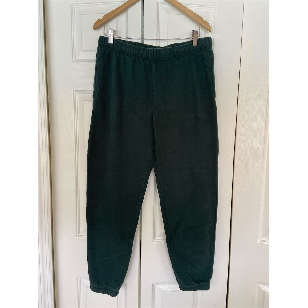 GAP Men's Dark Green Fleece Sweatpants Size M Casual Elastic Waist